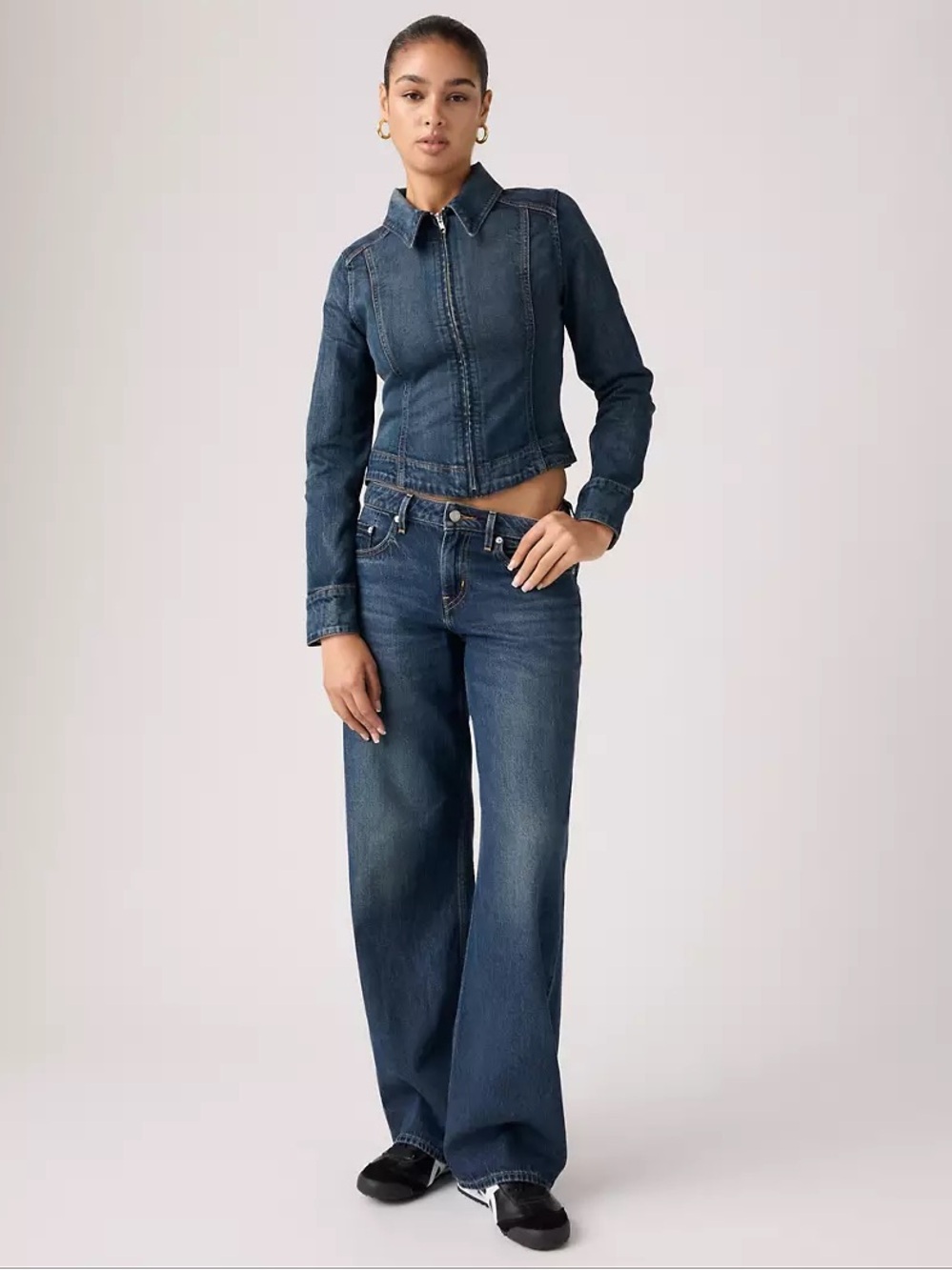 Levi’s premium LOW LOOSE LIGHTWEIGHT WOMEN'S JEANS Dark Blue Wide-Leg